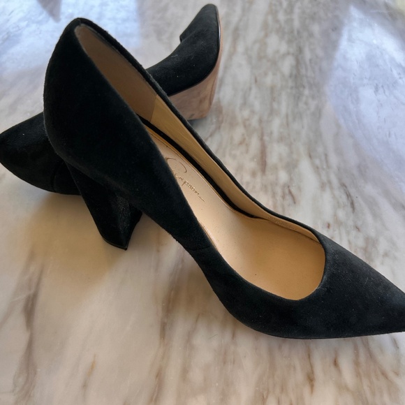 Jessica Simpson Shoes - Jessica Simpson Suede Block Heel Pumps
